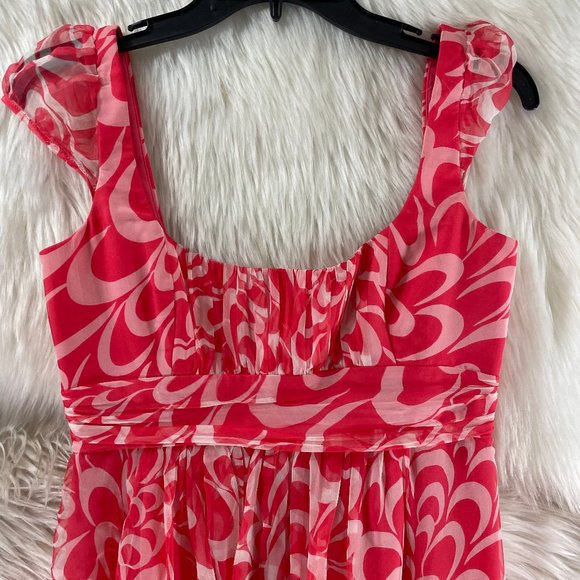 Milly of New York Women's Size 4 Pink Whimsical Sun Dress Sleeveless 100% Silk - Picture 2 of 11